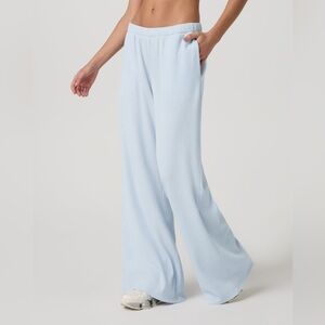 NWT Vuori Waffle Wideleg Pant in Soft Sky